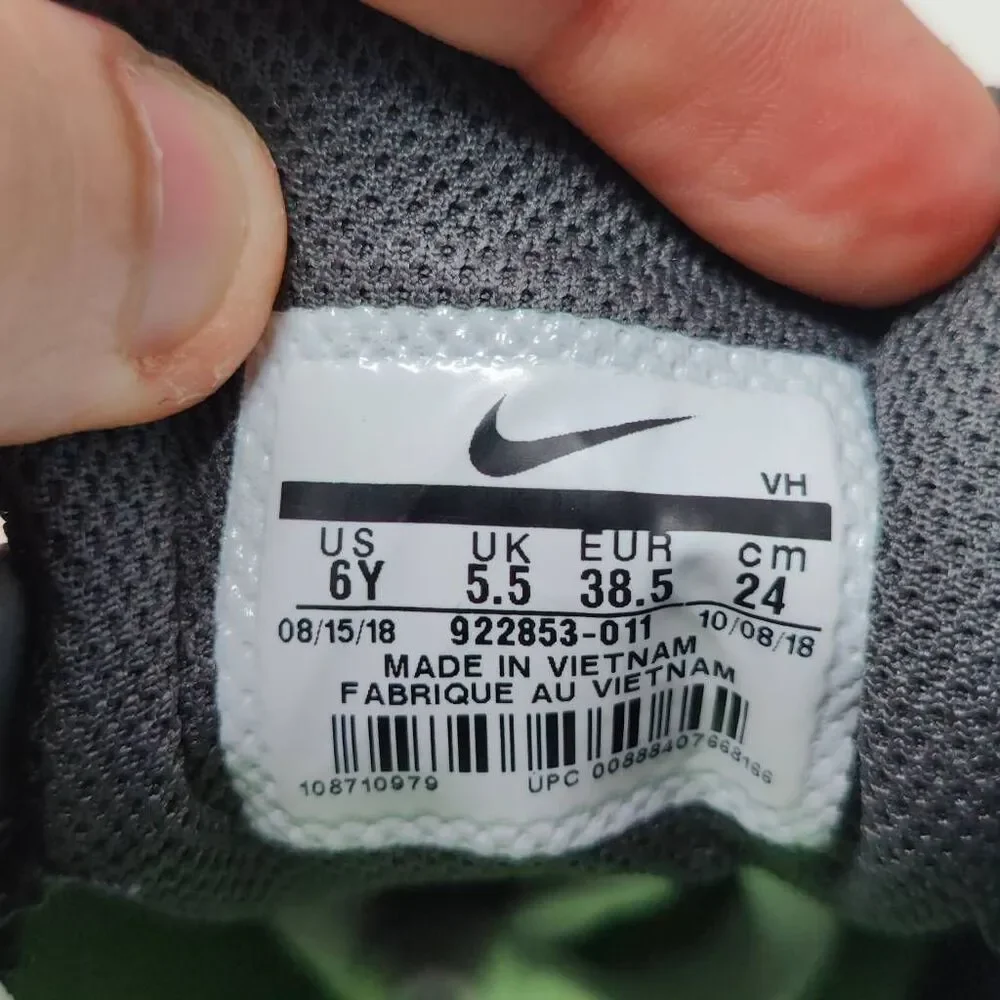 Nike Downshifter 8 GS Running Shoes- Womens- Size 7.5- Gray Green- [922853-011] - Picture 8 of 12